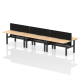 Rayleigh Back-to-Back 6 Person Scalloped Height Adjustable Bench Desk
